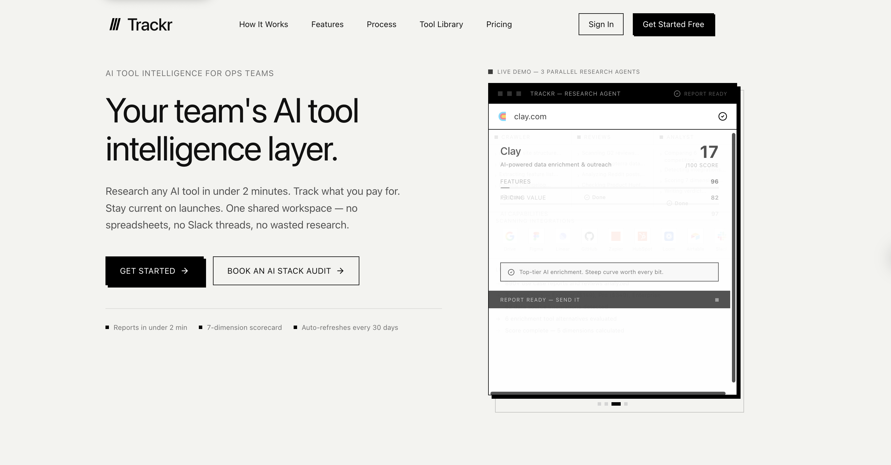 Trackr screenshot